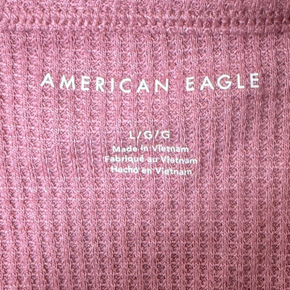 American Eagle Outfitters Cropped waffle Knit top size L - Picture 7 of 7